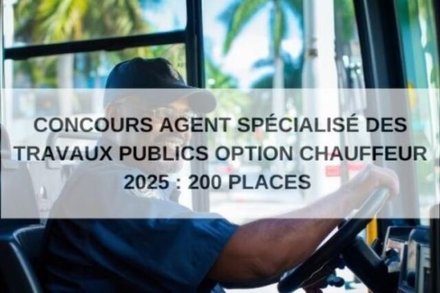Concours Agent Spécialisé des Travaux Publics Option Chauffeur 2025
