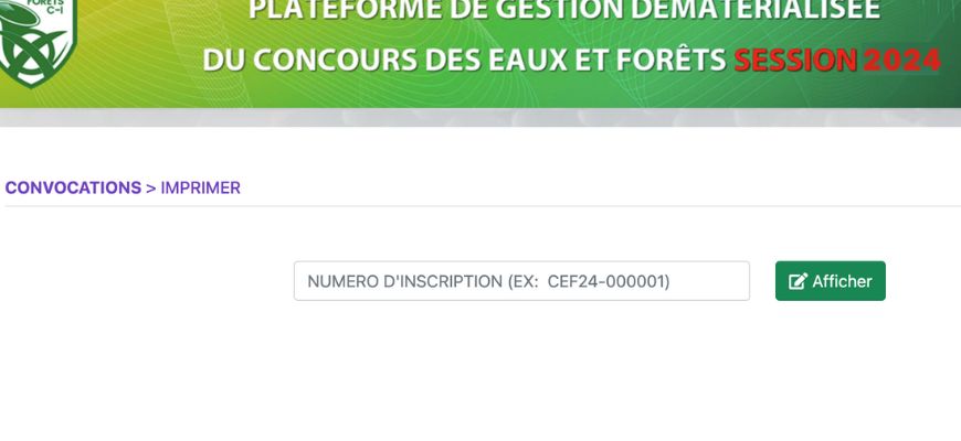 Convocation Eaux et Forêts 2024 : Comment imprimer sa convocation ?