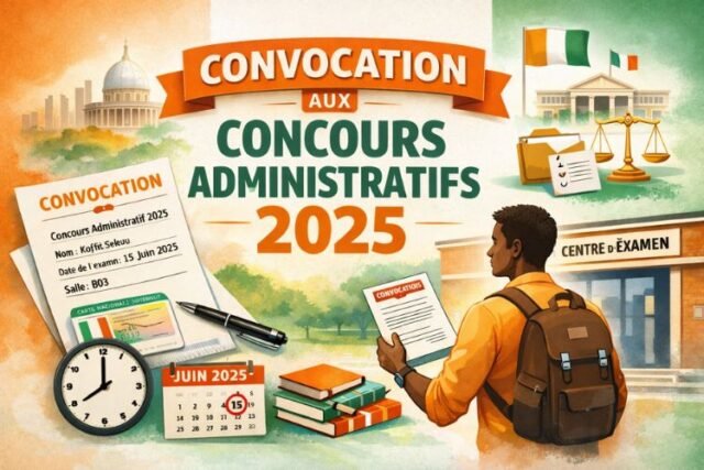 Convocation aux concours Administratifs 2025