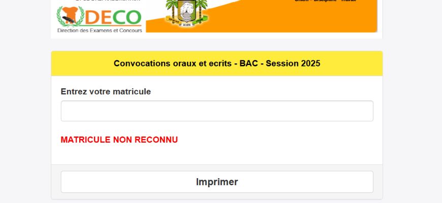 Impression Convocation BAC Voici le lien officiel pour imprimer votre convocation