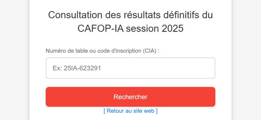 Résultats définitifs du concours CAFOP IA 2025