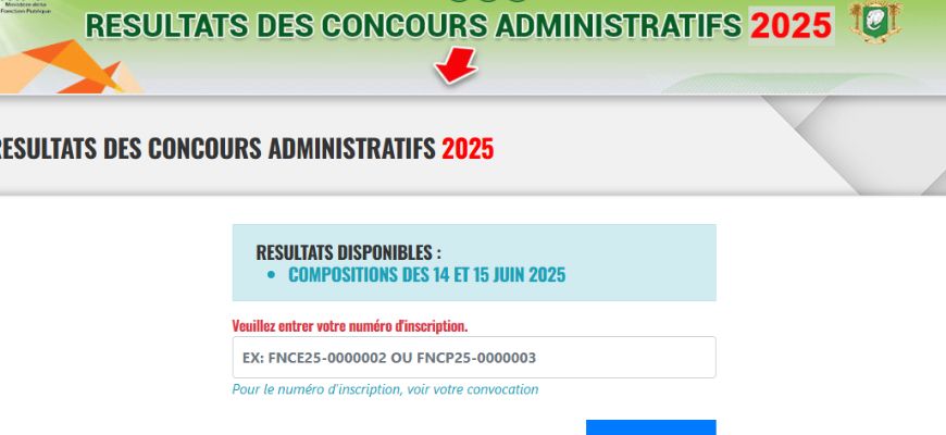 Voir ses résultats Fonction Publique 2025 en Côte d’Ivoire