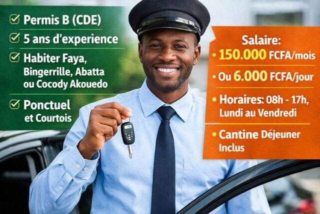 Recherche Chauffeur à Abidjan