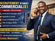 Recrutement Commercial Abidjan : poste à pourvoir Recrutement Commercial Abidjan