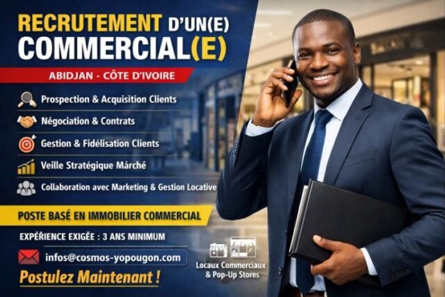 Recrutement Commercial Abidjan