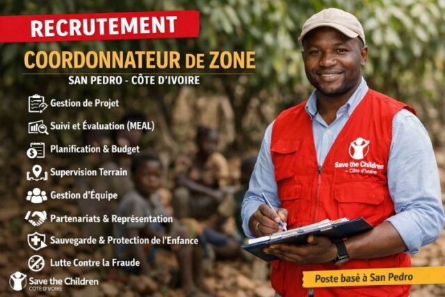 Recrutement Coordonnateur de Zone