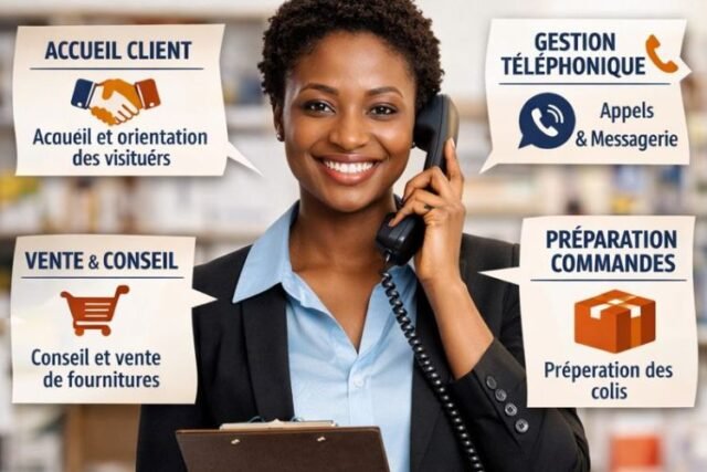 Recrutement Réceptionniste Vendeuse