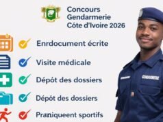 Concours Gendarmerie Côte d’Ivoire 2026 : Conditions, dates et inscription en ligne