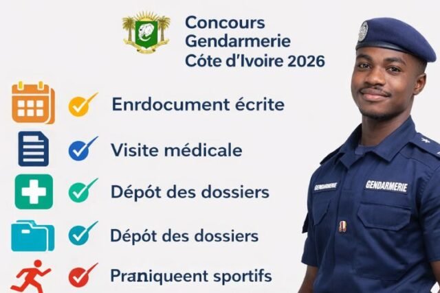 Concours Gendarmerie Côte d’Ivoire 2026