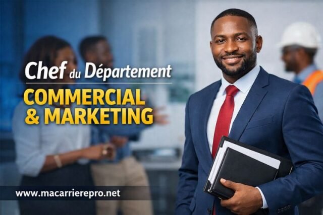 Elite Intérim recrute Chef du Département Commercial et Marketing