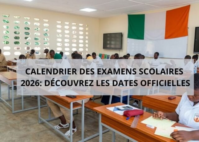 Calendrier examens scolaires 2026