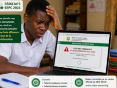 Résultats BEPC 2026 : que faire si le site est inaccessible ? Candidat essayant de consulter les résultats du BEPC 2026 sur un site internet saturé