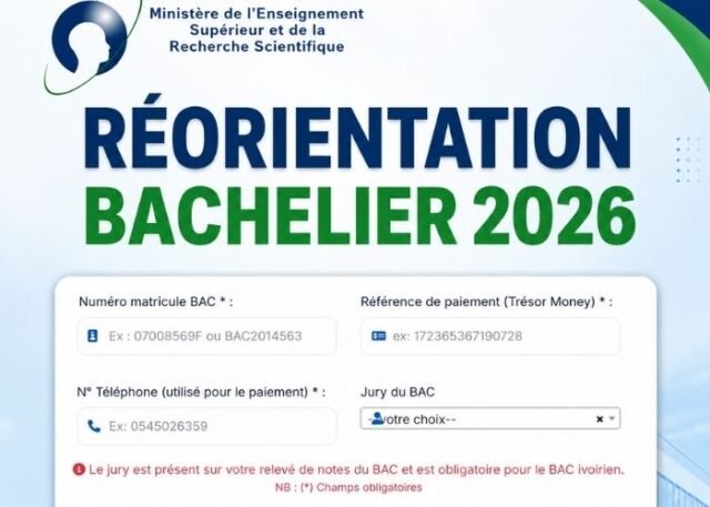 Réorientation Bachelier 2026 Réorientation Bachelier 2026