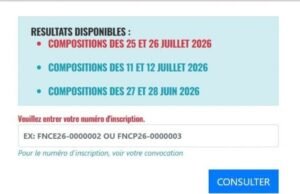 Concours Fonction publique 2026 : Résultats des 25 et 26 Juillet Concours Fonction publique 2026