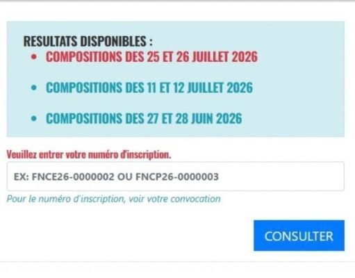 Concours Fonction publique 2026 : Résultats des 25 et 26 Juillet Concours Fonction publique 2026