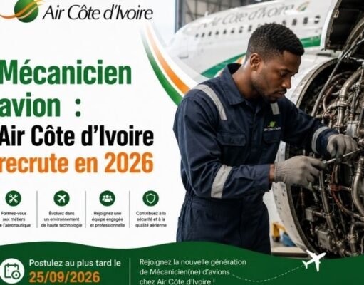 Mécanicien avion : Air Côte d’Ivoire recrute en 2026 Mécanicien Avion