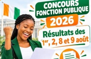 Concours fonction publique 2026 : Résultats des 1er, 2, 8 et 9 août Concours fonction publique 2026